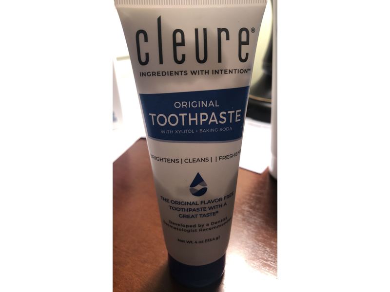 Cleure The Original Flavor Free Toothpaste, 4 oz/ 113.4 g