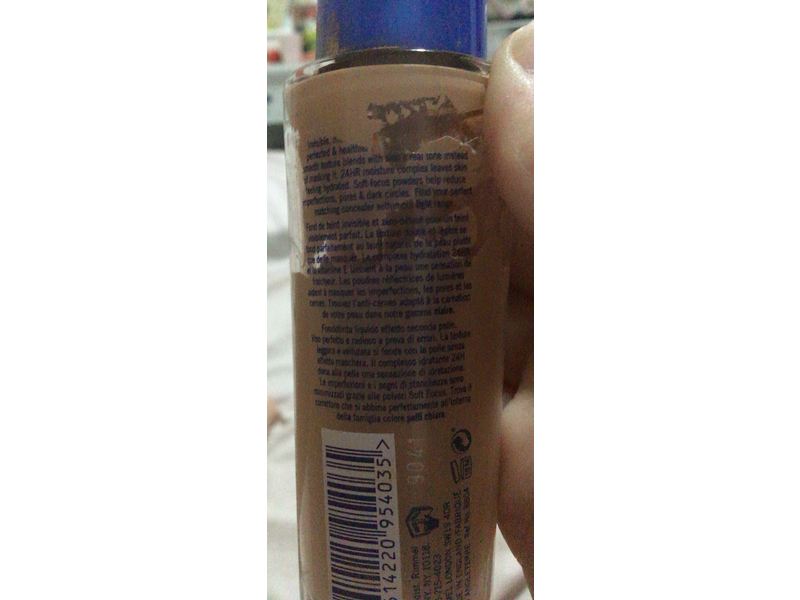 Rimmel London Match Perfection Foundation, SPF 20, 102 Light Nude, 1 fl oz/30 mL