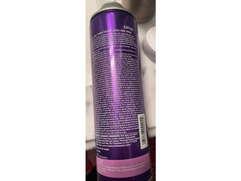 One 'N Only Shiny Silver Ultra Hair Spray, Strong Hold, 10.2 oz/289 g, Pack Of 2