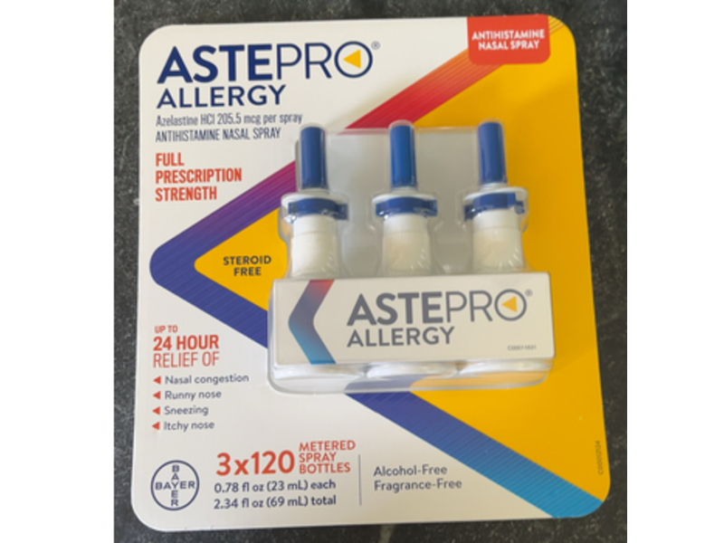 Astepro Antihistamine Nasal Spray, 2.34 fl oz/69 mL, Pack Of 3