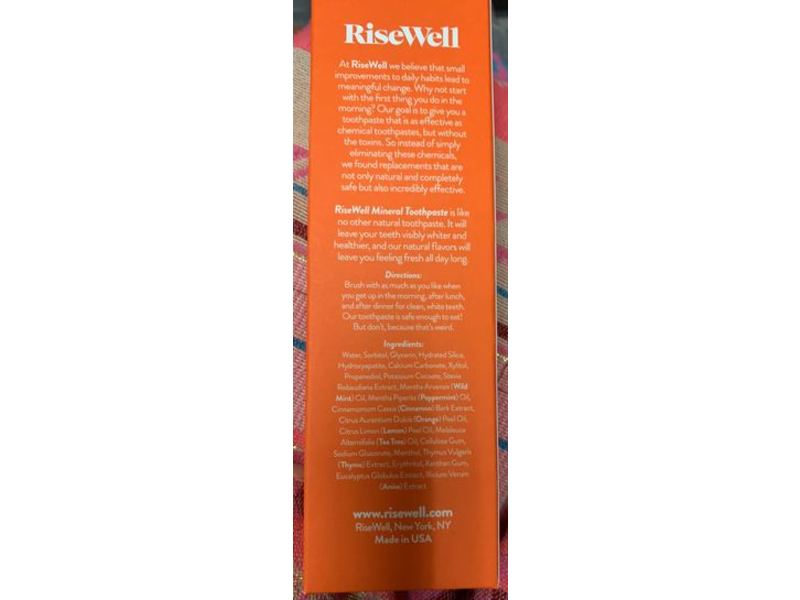 Rise Well Mineral Toothpaste, 4 oz/118 mL