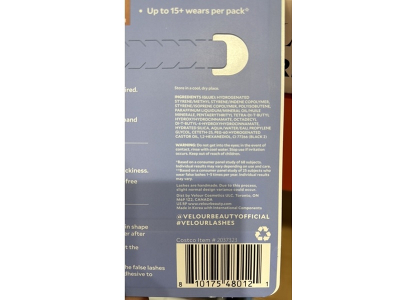 Velour Self-Adhesive Lashes, Pack Of 3