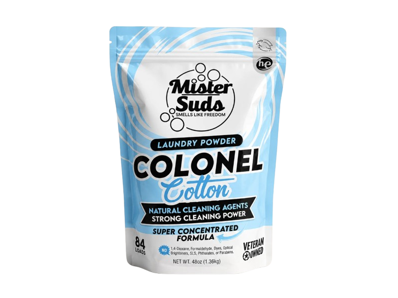 Mister Suds Laundry Powder, Colonel Cotton, 84 Loads, 48 oz/1.36 kg