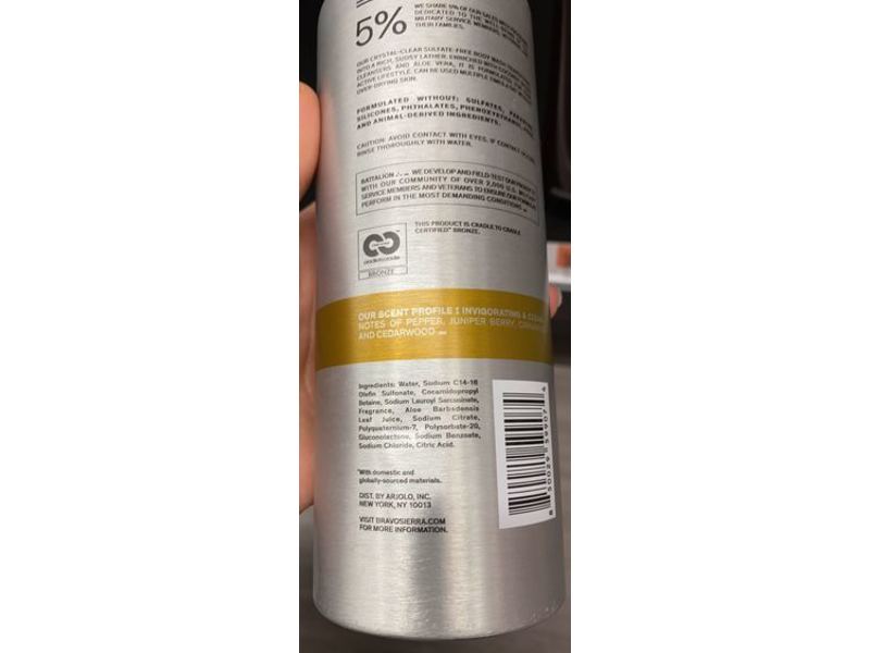 Bravo Sierra Sulfate-Free Body Wash, Citrus & Cedarwood, 18 fl oz