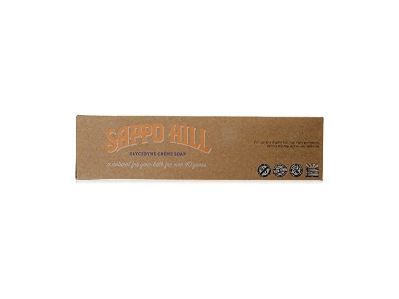 Sappo Hill Soapworks Glycerine Soap Bar, Almond, 3.5 fl oz/100 g, 12 Count