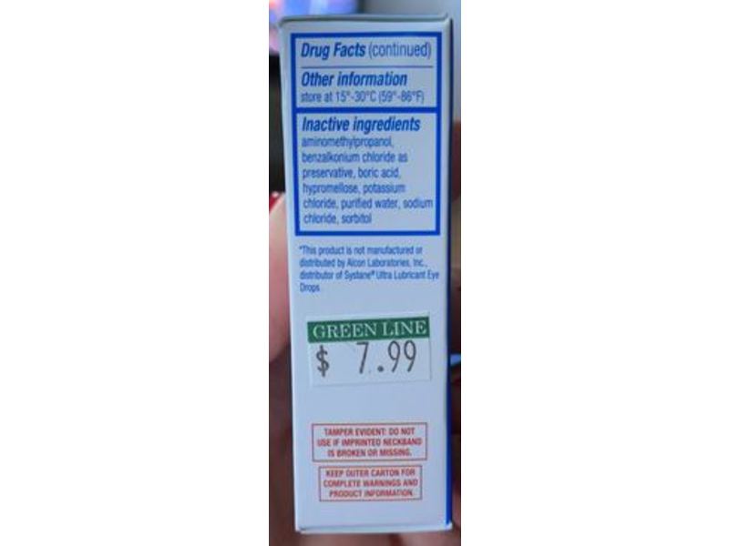 Sunmark Sterile Lubricating Tears Eye Drops, 1/2 fl oz/15 mL