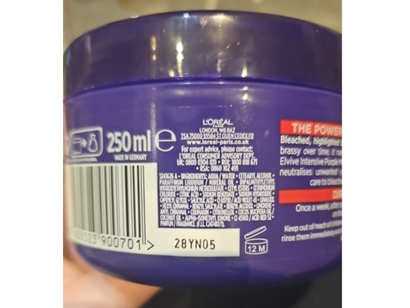 L'Oreal Paris Elvive Colour Protect Intense Purple Mask, 250 mL