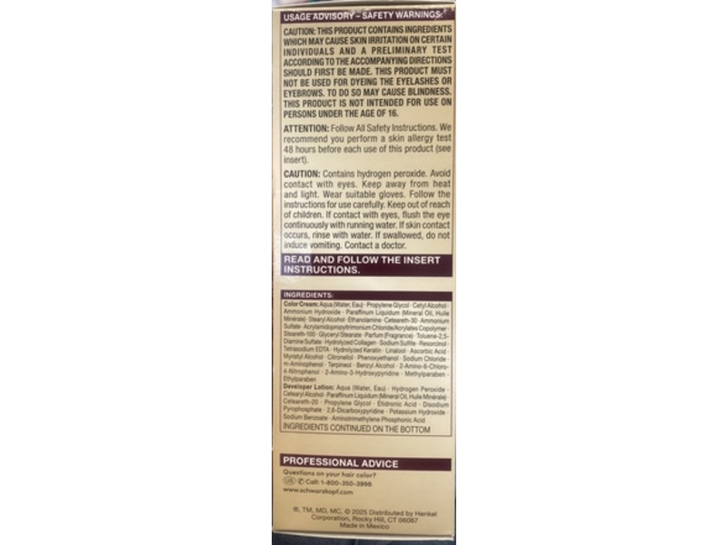 Schwarzkopf Keratin Blonde Permanent Hair Dye, 7.0 Dark Blonde, 1 Application