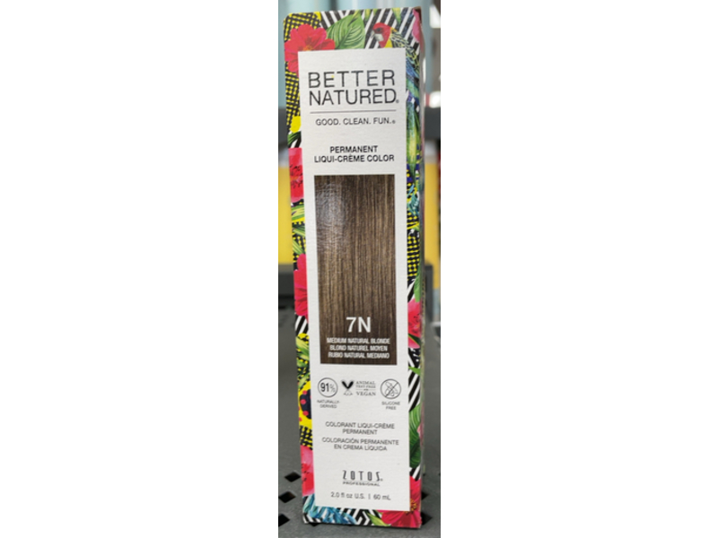 Better Natured Permanent Liqui-Cream Color, 7N Medium Natural Blonde, 2.0 fl oz/60 mL