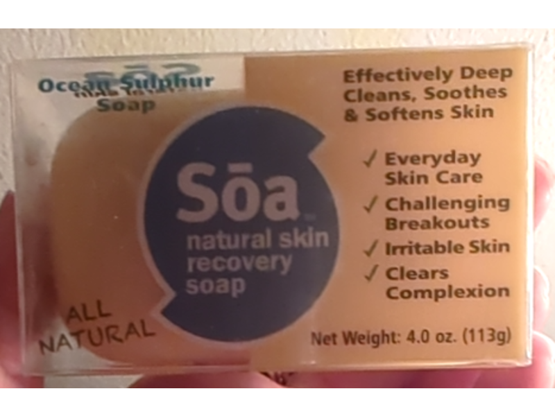 Soa Natural Skin Ocean Sulphur Recovery Soap, 4.0 oz/113 g