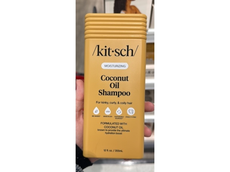 Kitsch Moisturizing Shampoo, Coconut Oil, 12 fl oz/355 mL