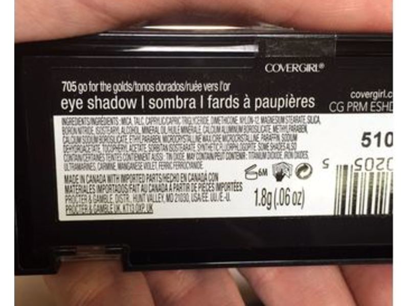 CoverGirl Eyeshadow Quads, Go for The Golds 705, 0.06 oz/1.8 g