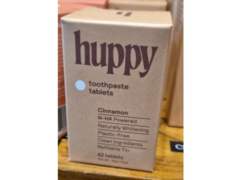 Huppy Toothpaste Tablets, Cinnamon, 1.3 oz/36 g, 62 Count