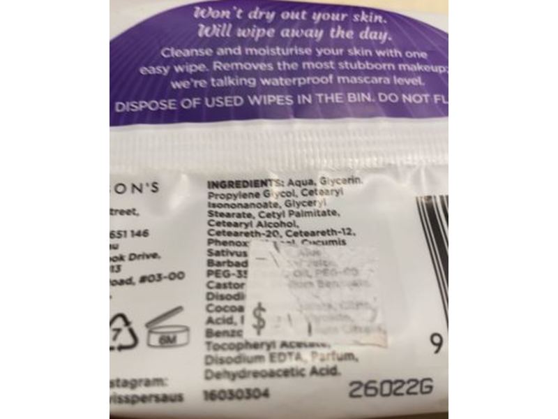 Swisspers Facial Wipes, Cucumber, 5 Count