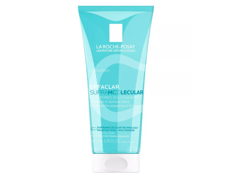 La Roche-Posay Effaclar Supramolecular Jelly Cleanser, Oil & Pores, Salicylic Acid + Niacinamide, 6.76 fl oz/200 mL