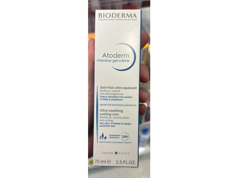 Bioderma Atoderm Ultra-Soothing Cooling Care Intensive Gel-Cream, 2.5 fl oz/75 mL