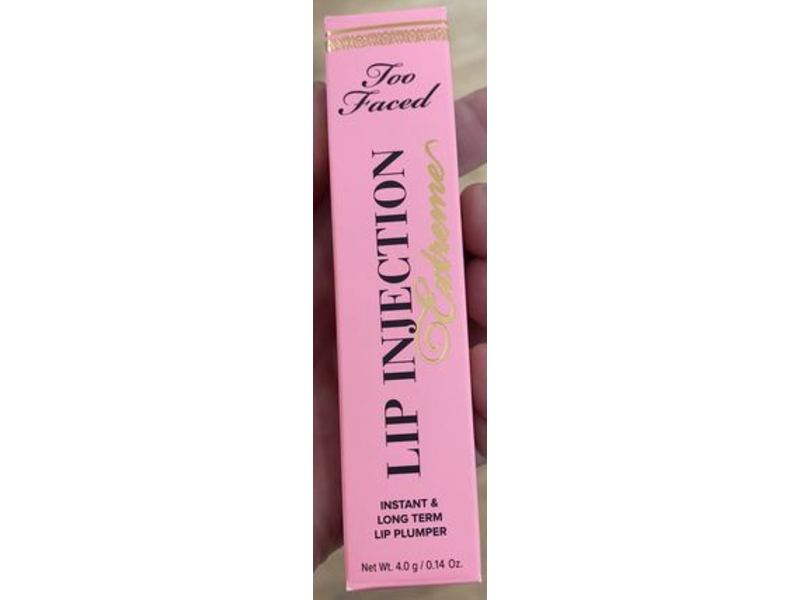 Too Faced Lip Injection Extreme Lip Plumper, Bubblegum Yum, 0.14 oz/4 g