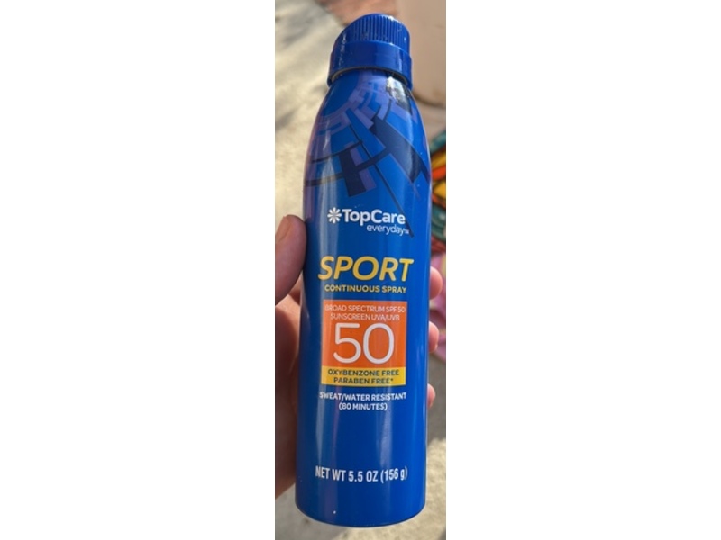 TopCare Sport Sunscreen Continuous Spray, SPF 50, 5.5 oz/156 g