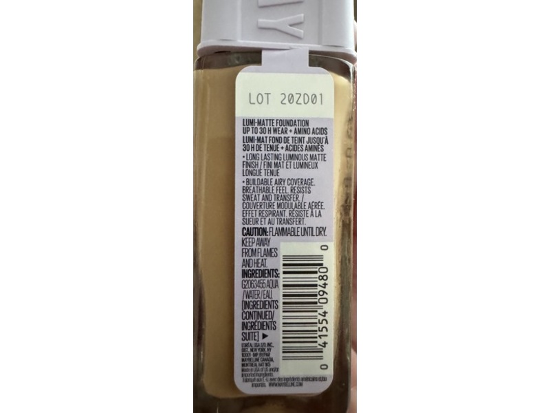 Maybelline New York Lumi-Matte Foundation, 332, 1.0 fl oz/30 mL