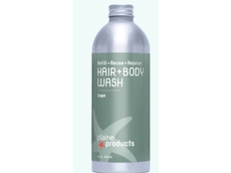 Plaine Products Hair + Body Wash, Sage, 16 fl oz/473 mL