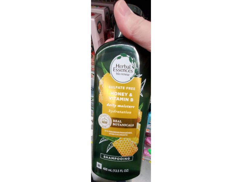 Herbal Essences Bio:Renew Daily Moisture Shampoo, Honey & Vitamin B, Real Botanicals, Sulfate Free, 13.5 fl oz/400 mL