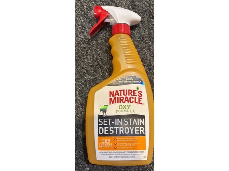 Natures Miracle Oxy Formula Set In Stain Destroyer, Dog Odor Control Formula, 24 fl oz/709 mL