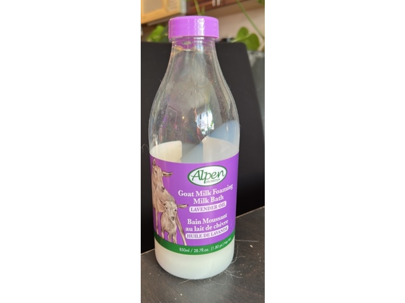 Alpen Secrets Goat Milk Foaming Milk Bath, Lavender Oil, 28.7 fl oz/850 mL