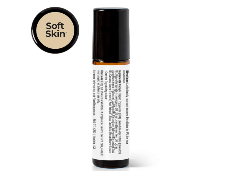 Plant Therapy Soft Skin Pre-Diluted Essential Oil Roll-On, 1/3 fl oz/10 mL