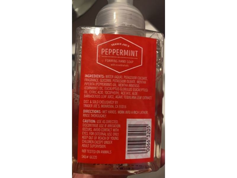 Trader Joe's Foaming Hand Soap, Peppermint, 8 fl oz, Pack Of 2