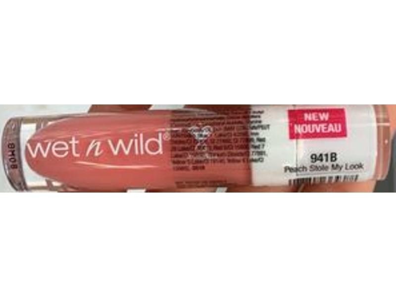 Wet N Wild Megalast Liquid Catsuit High-Shine Lipstick, 941B Peach Stole My Look, 0.2 oz