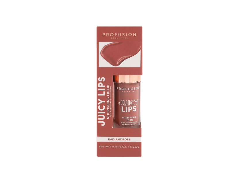 Profusion Juicy Lips Nourishing Lip Oil, Radiant Rose, 0.18 fl oz/5.2 mL