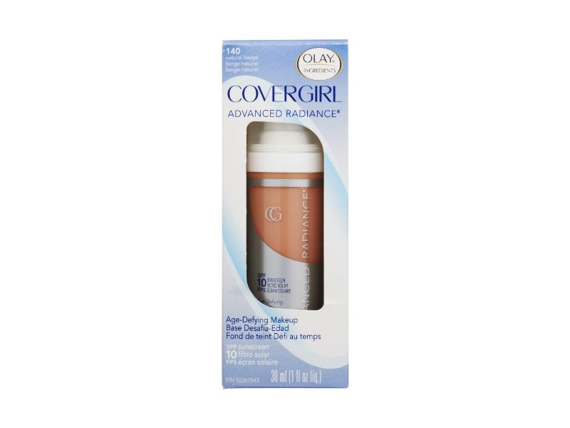 CoverGirl Advanced Radiance Liquid Makeup, Natural Beige 140, 1.0-Ounce