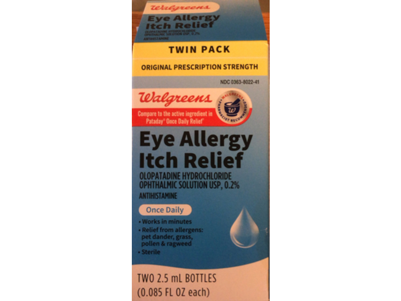 Walgreens Eye Allergy Itch Relief, 0.085 fl oz/2.5 mL
