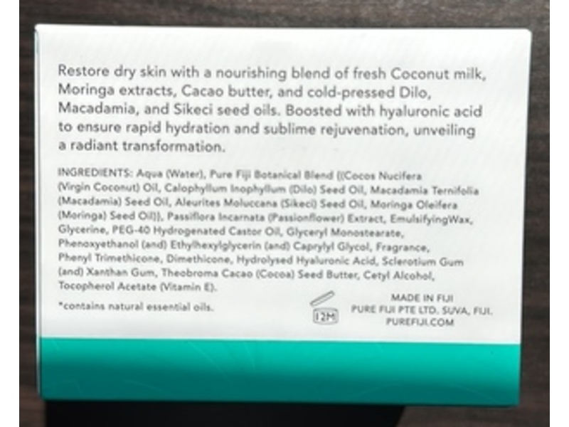 Pure Fiji Nourishing Body Butter, Moringa, 6.76 fl oz/200 mL