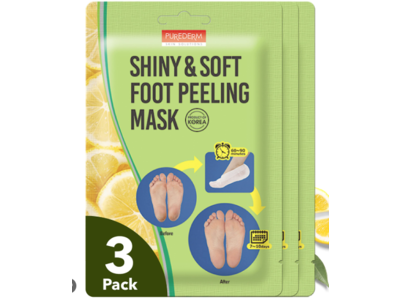 Purederm Shiny & Soft Foot Peeling Mask, 3 Pair