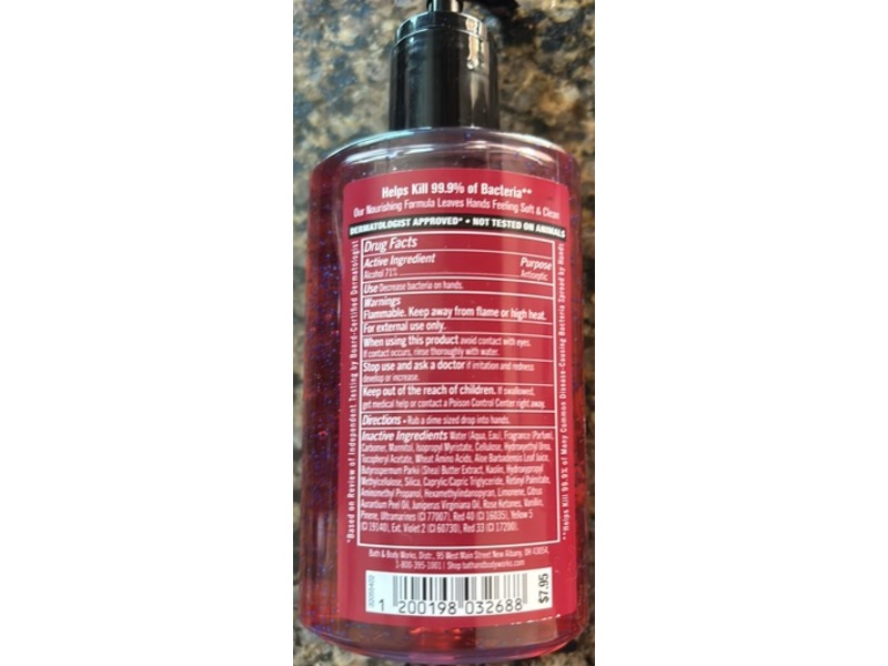 Bath & Body Works Anti-Bacterial Hand Gel, Champagne Apple & Honey, 7.6 fl oz/225 mL