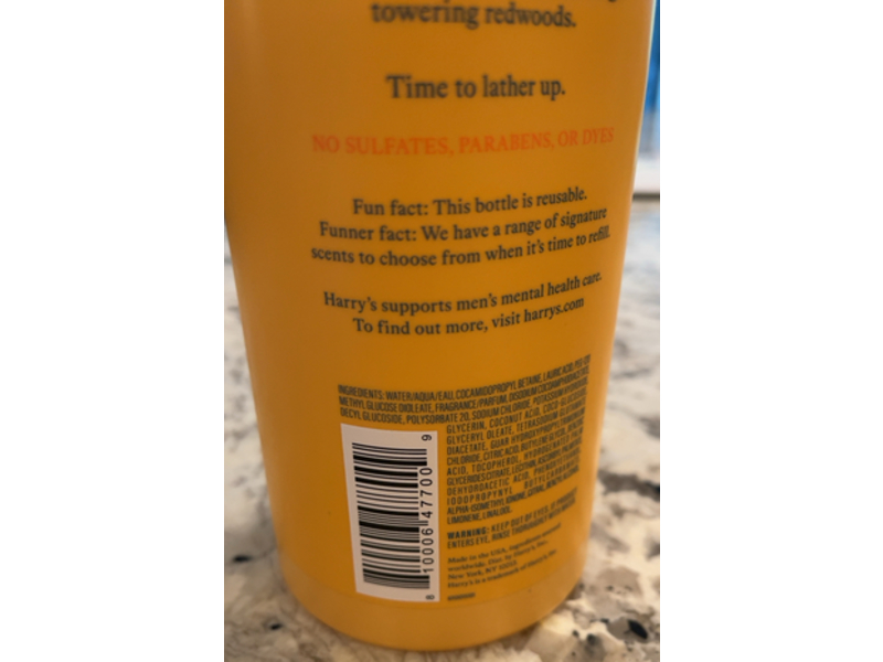 Harry's Body Wash, Redwood, 24 fl oz/710 mL