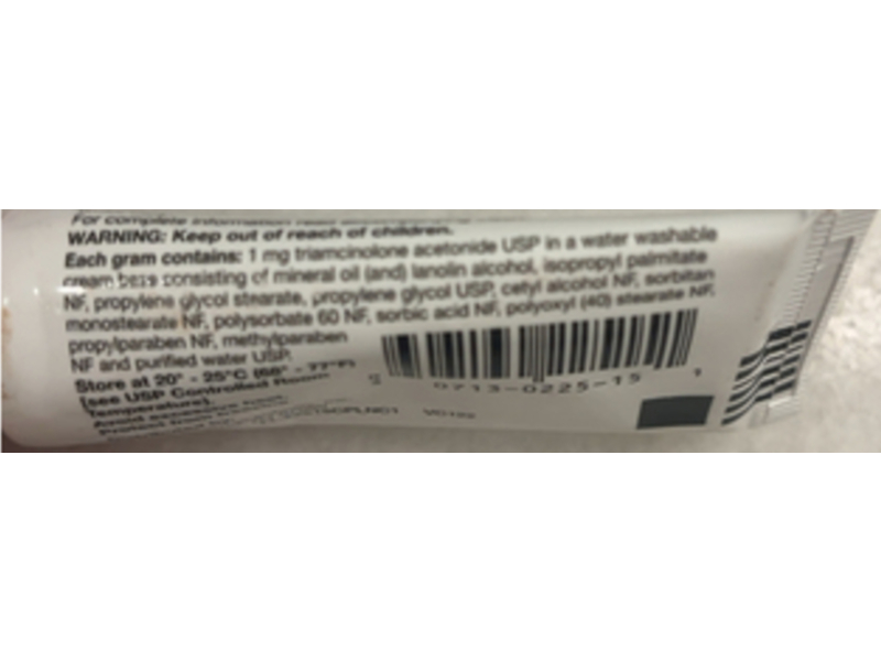 Triamcinolone Acetonide Cream, 0.1%, 15 g, Cosette Pharmaceuticals (Rx)