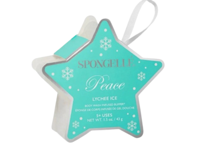 Spongelle Body Wash Infused Buffer, Lychee Ice, 1.5 oz/43 g