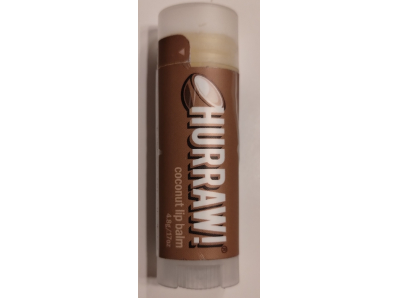 Hurraw! Lip Balm, Coconut, 0.17 oz/4.8 g