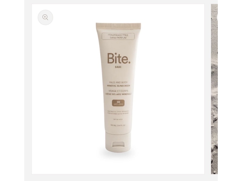 Bite Face & Body Mineral Sunscreen, SPF 30, 3.4 fl oz/100 mL