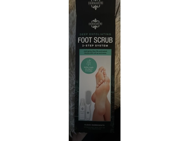 Dermasuri Deep Exfoliating Foot Scrub, Moroccan Mint, 3.6 fl oz/106 mL