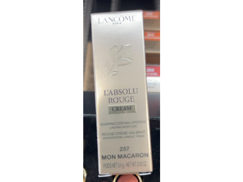 Lancome L'Absolu Rouge Shaping Cream Lipstick, 257 Mon Macaron, 0.12 oz/3.4 g