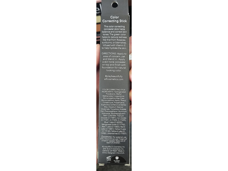 e.l.f. Cosmetics Color Correcting Stick, Correct The Red, 0.11 oz/3.1 g