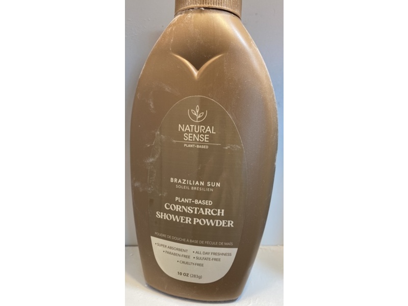 Natural Sense Brazilian Sun Shower Powder, Cornstarch, 10 oz/283 g