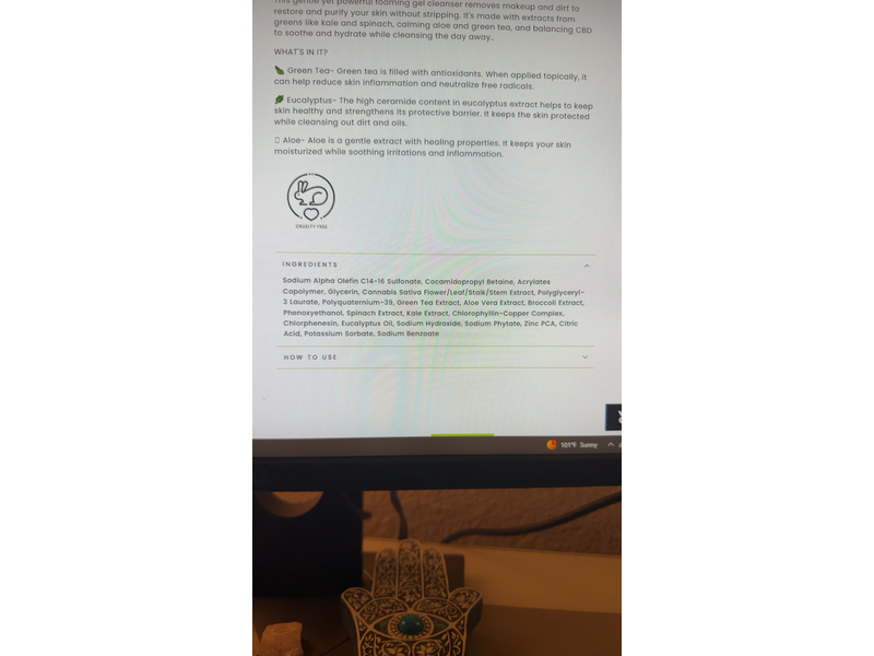 Fitish CBD Gentle Face Cleanser, 3 oz