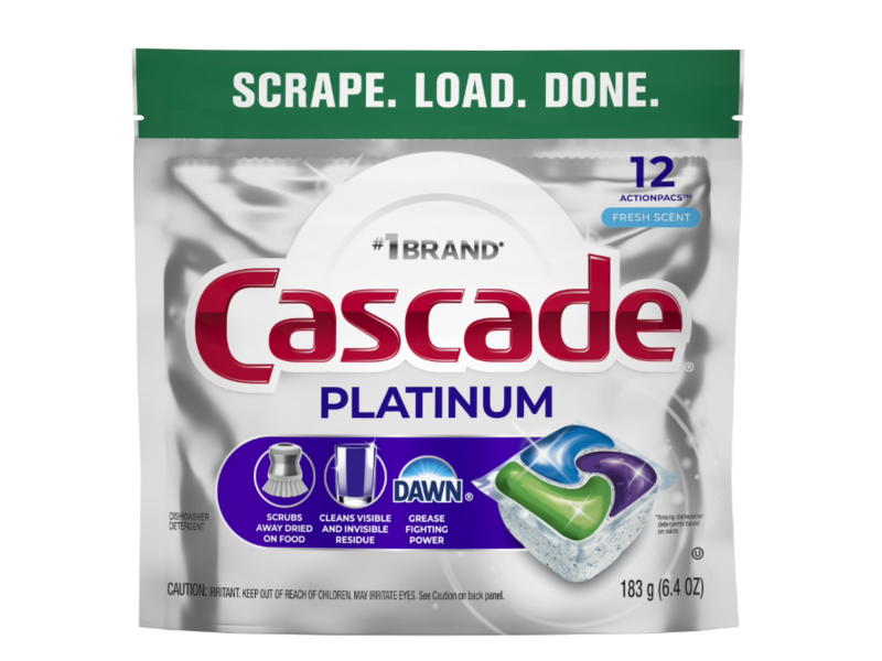 Cascade Platinum ActionPacs, Fresh Scent, 6.4 fl oz/183 g, 12 Pacs