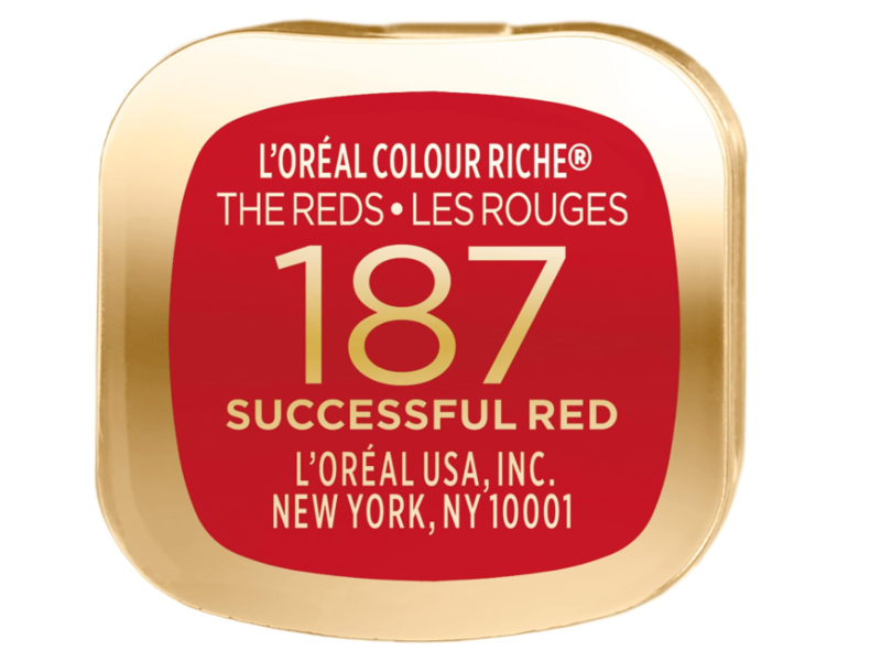 L'Oreal Paris Lipstick, Successful Red, 0.13 fl oz/3.6 g