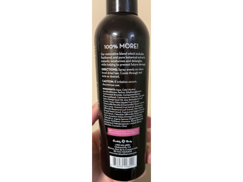 Marrakesh Leave-In Treatment & Detangler Oil Therapy, High Tide Scent, 8 fl oz/236 mL