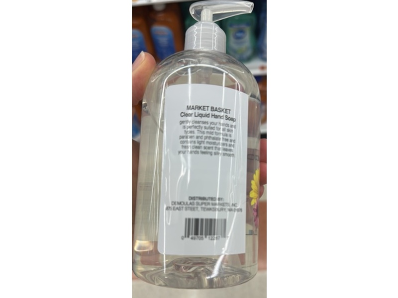 Market Basket Liquid Hand Soap, Clear, 16 fl oz/473 mL